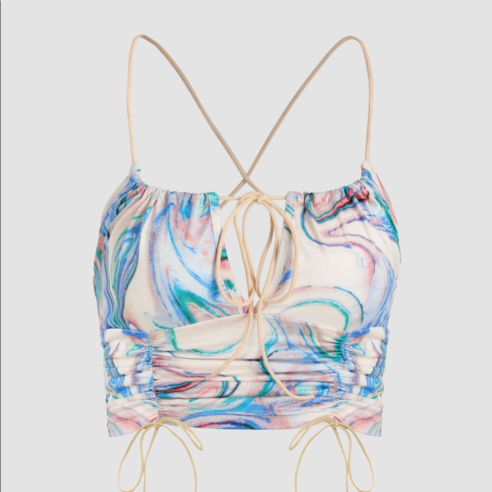 Cider Retro Oil painting tank top